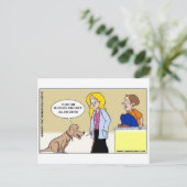 Wenn Hunde oder die Meister lustige Geschenke & T- Postkarte (Stehend Vorderseite)