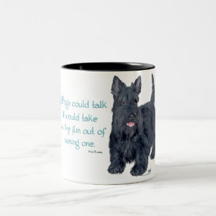 Wenn Hunde sprechen könnten - Scottish Terrier Wit Zweifarbige Tasse