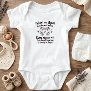 Wenn ich Agoo sage, lustiges Baby-Body" Baby Strampler