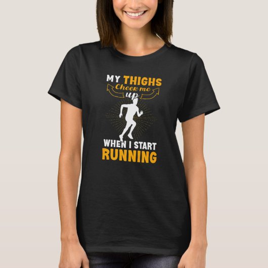 Wenn ich anfange, Halbmarathon Fitness Runner T-Shirt (Vorderseite)