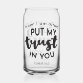 Wenn ich Angst habe, vertraue ich auf Ihre Zitate Dosenglas (Rückseite)