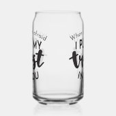 Wenn ich Angst habe, vertraue ich auf Ihre Zitate Dosenglas (Rechts)