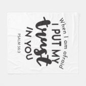 Wenn ich Angst habe, vertraue ich auf Ihre Zitate Fleecedecke (Vorderseite (Horizontal))