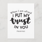 Wenn ich Angst habe, vertraue ich auf Ihre Zitate Postkarte (Vorderseite)