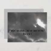 Wenn ich Angst habe, vertraue ich Ihnen Psalm 56 Postkarte (Vorne/Hinten)