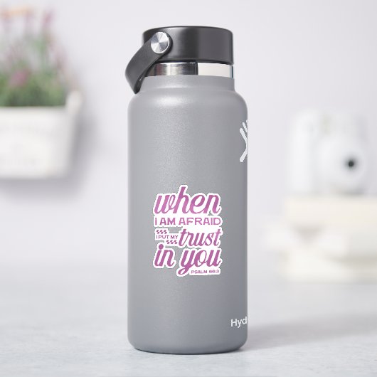 Wenn ich Angst Psalm 56:3 Bibel Verse Glaube Aufkleber (HydroFlask)