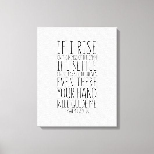 Wenn ich auf den Flügeln der Morgendämmerung aufst Leinwanddruck (Vorderseite)