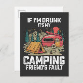 Wenn ich Betrunken bin, ist das der Fehler meines Einladungspostkarte (Vorne/Hinten)