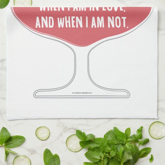 Wenn ich Champagner in der Liebe trinke Geschirrtuch (Gefaltet)