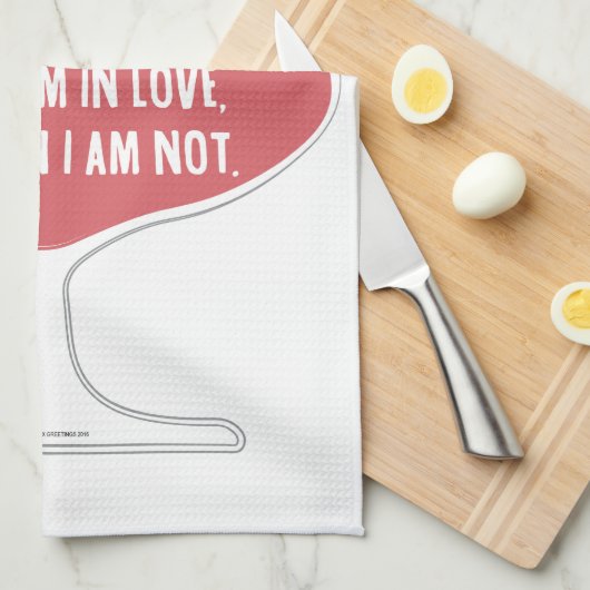 Wenn ich Champagner in der Liebe trinke Geschirrtuch (Viertel Falte)