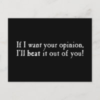 Wenn ich deine Meinung Gewollt habe, werde ich es