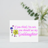 Wenn ich denke, ich sehe Niedlich meine Tochter Postkarte (Stehend Vorderseite)