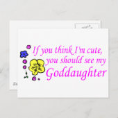 Wenn ich denke, ich sehe Niedlich meine Tochter Postkarte (Vorne/Hinten)