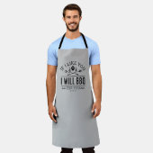 Wenn ich dich mag, werde ich dir GRILLEN geben Schürze (Getragen)