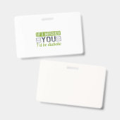 Wenn ich dich vermisse, wäre ich diabetisch ausweis (Vorder- & Rückseite)