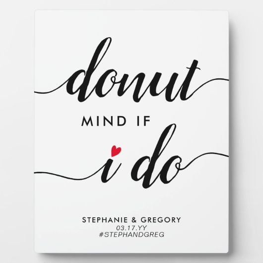 Wenn ich die Gastgeschenk Hochzeit Plaque des Rote Fotoplatte (Vorderseite)