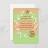 Wenn ich die Lotteriegekarte gewonnen habe (Vorne/Hinten)