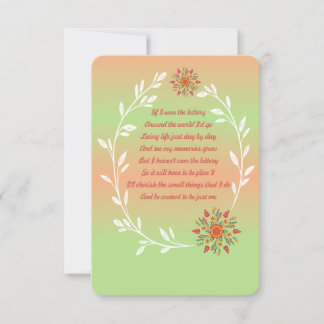 Wenn ich die Lotteriegekarte gewonnen habe