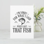 Wenn ich diesen Fisch verloren habe Dankeskarte (Stehend Vorderseite)