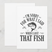 Wenn ich diesen Fisch verloren habe Dankeskarte (Vorne/Hinten)