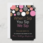 Wenn ich dir einen Schluck mache, schlürfen wir Ju Einladung (Vorderseite)