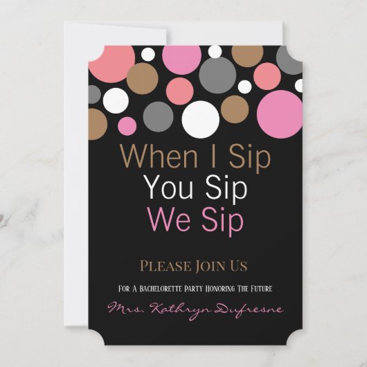 Wenn ich dir einen Schluck mache, schlürfen wir Ju Einladung (Vorderseite)