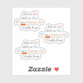 Wenn ich ein Fluorescein - Fleck war - Aufkleber (Blatt)