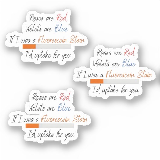 Wenn ich ein Fluorescein - Fleck war - Aufkleber (Vorderseite)