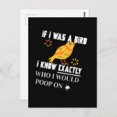 Wenn ich ein Vogel bin Postkarte (Vorne/Hinten)