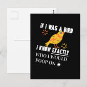 Wenn ich ein Vogel bin Postkarte (Vorne/Hinten)
