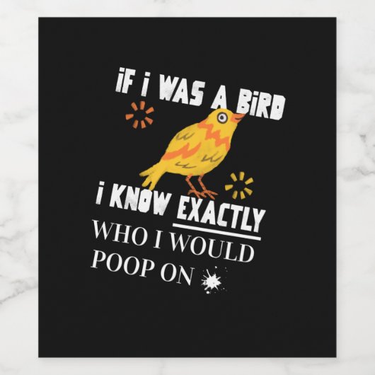 Wenn ich ein Vogel bin Weinetikett (Einzelnes Label)