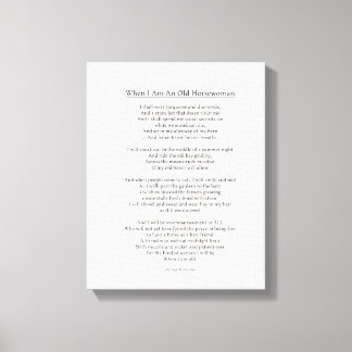 Wenn ich eine alte Horsefrau bin III Leinwanddruck