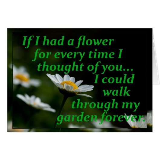 Wenn ich eine Blume für jedes Mal hätte, wenn ich (Vorderseite (Horizontal))