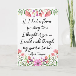Wenn ich eine Blume hätte, die an dich denkt Karte