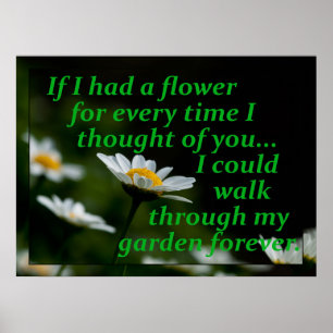 Wenn ich eine Blume hätte, jedes Mal, wenn ich an Poster