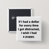 Wenn ich einen Dollar hätte Button (Vorne & Hinten)