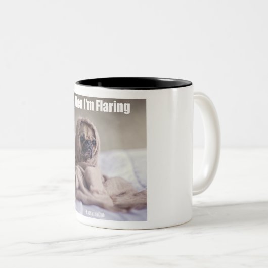 Wenn ich erweiternde Fibromyalgia-Kaffee-Tasse bin Zweifarbige Tasse (VorderseiteRechts)