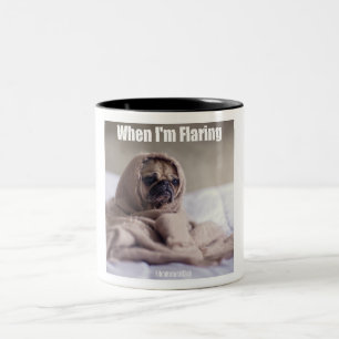 Wenn ich erweiternde Fibromyalgia-Kaffee-Tasse bin Zweifarbige Tasse