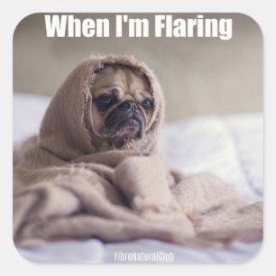 Wenn ich erweiternder Fibromyalgia-Aufkleber bin Quadratischer Aufkleber