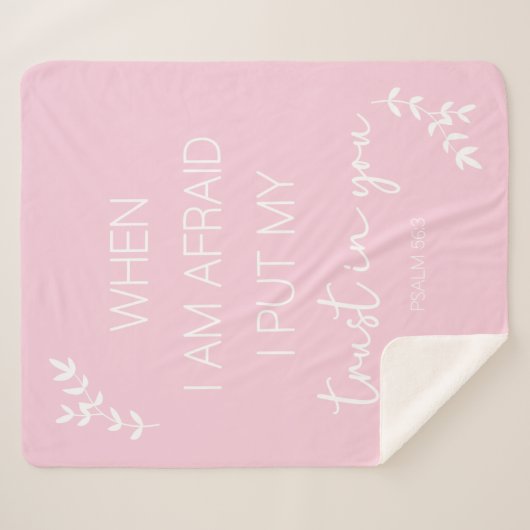 Wenn ich fürchte, vertraue ich auf dich sherpadecke (Vorderseite (Horizontal))