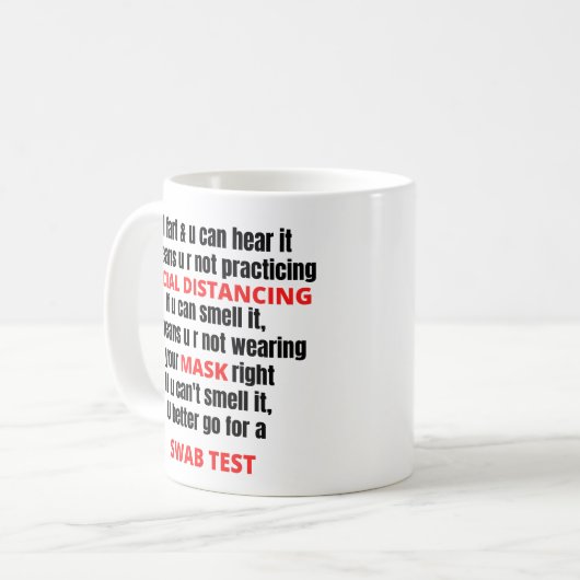 Wenn ich Furz und Sie können es hören Kaffeetasse (Vorderseite Links)