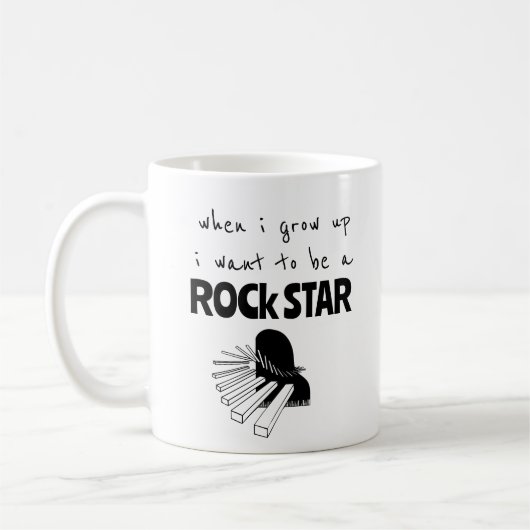 Wenn ich groß bin Rockstar-Kaffeetasse Kaffeetasse (Links)