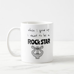 Wenn ich groß bin Rockstar-Kaffeetasse Kaffeetasse