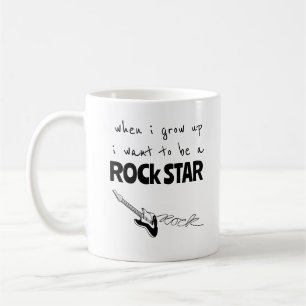 Wenn ich groß bin Rockstar-Kaffeetasse Kaffeetasse