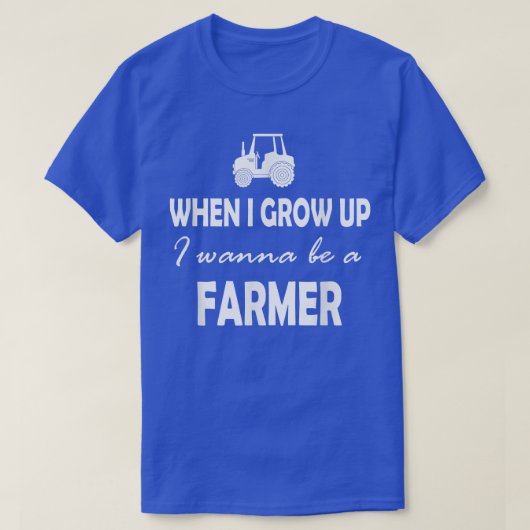 Wenn ich groß bin, will ich Bauer werden T-Shirt (Design vorne)