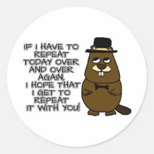 Wenn ich heute immer wieder wiederholen muss runder aufkleber