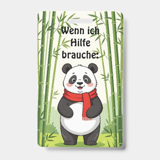"Wenn ich Hilfe brauche:" Ausweis (Front)