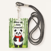 "Wenn ich Hilfe brauche:" Ausweis (Vorderseite mit Schlüsselband)