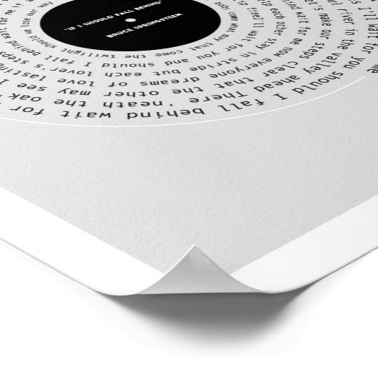 Wenn ich hinter Lyric fallen sollte Poster (Ecke)