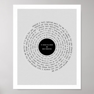 Wenn ich hinter Lyric fallen sollte Poster